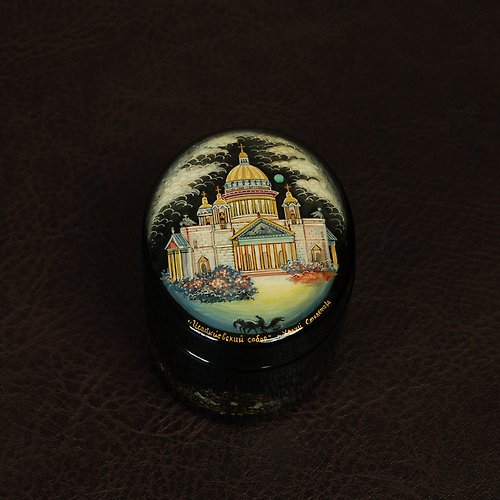WhiteNight St Isaac's Cathedral St Petersburg lacquer box Russian Christmas Gift Wrapping