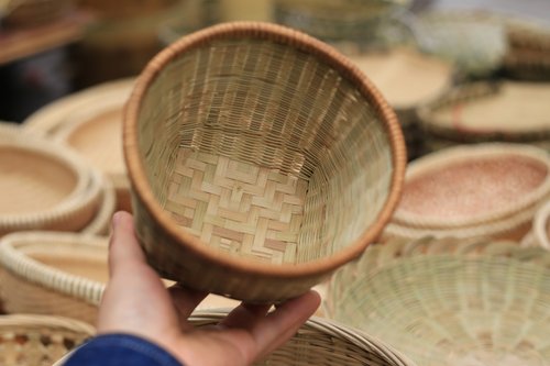 竹かご 楽天市場】竹かご 竹籠 かご バスケット 公長齋小菅 手提げ竹