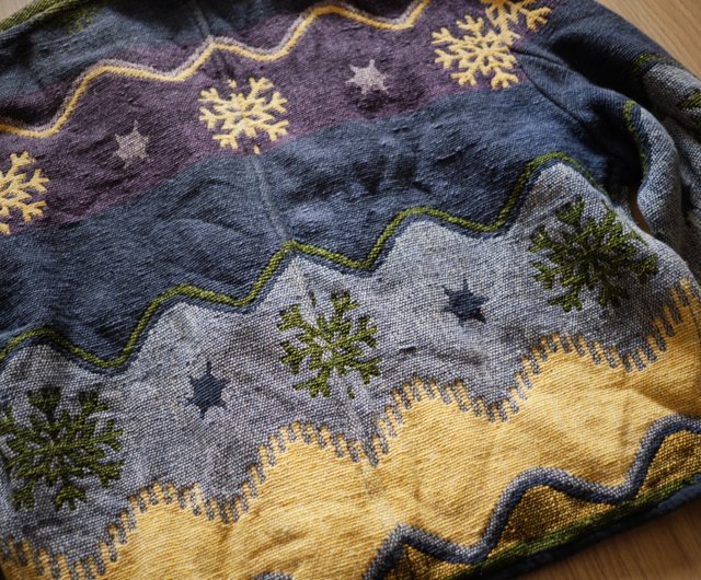 ヴィンテージ ノーザン 冬 エスニック トーテム タペストリー