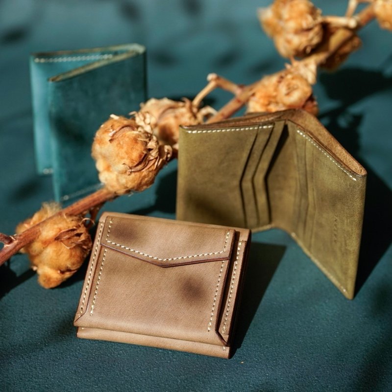 No.40 Folded Wallet【Texas】 - 錢包/皮夾/長短夾 - 真皮 綠色