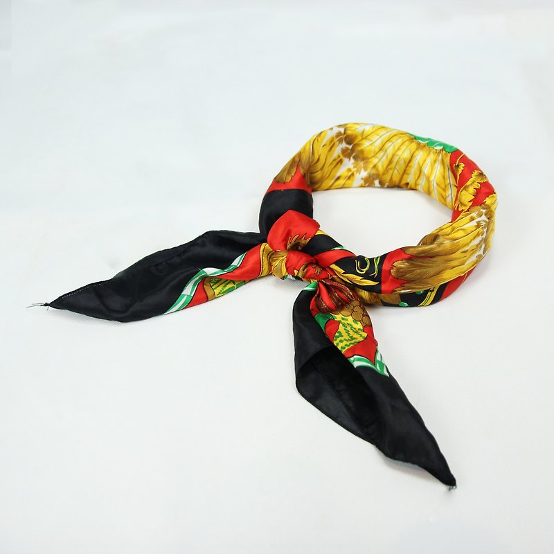 Tsubasa.Y 017 Wado wheel, silk scarf, scarf scarf - ผ้าพันคอ - ผ้าไหม 