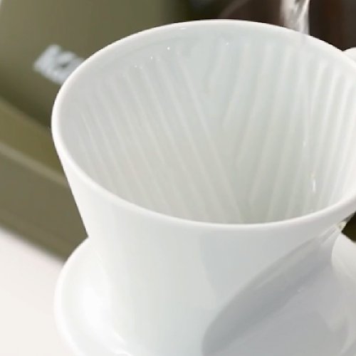 Kalita 【日本】Kalita│101系列 傳統陶製三孔濾杯 (簡約白)