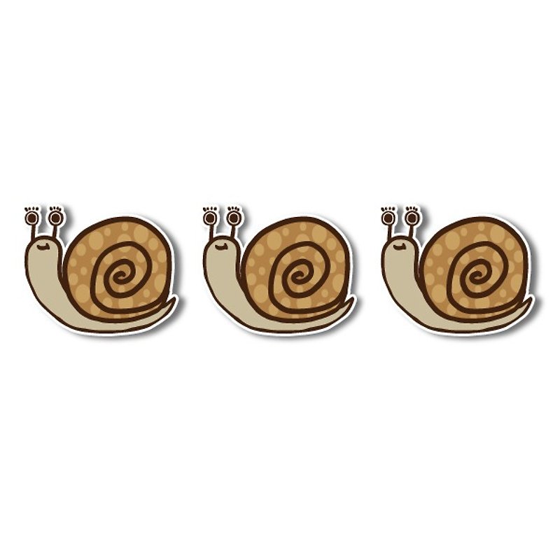 1212 fun design funny everywhere posted waterproof stickers - love home snail - Stickers - Waterproof Material Brown
