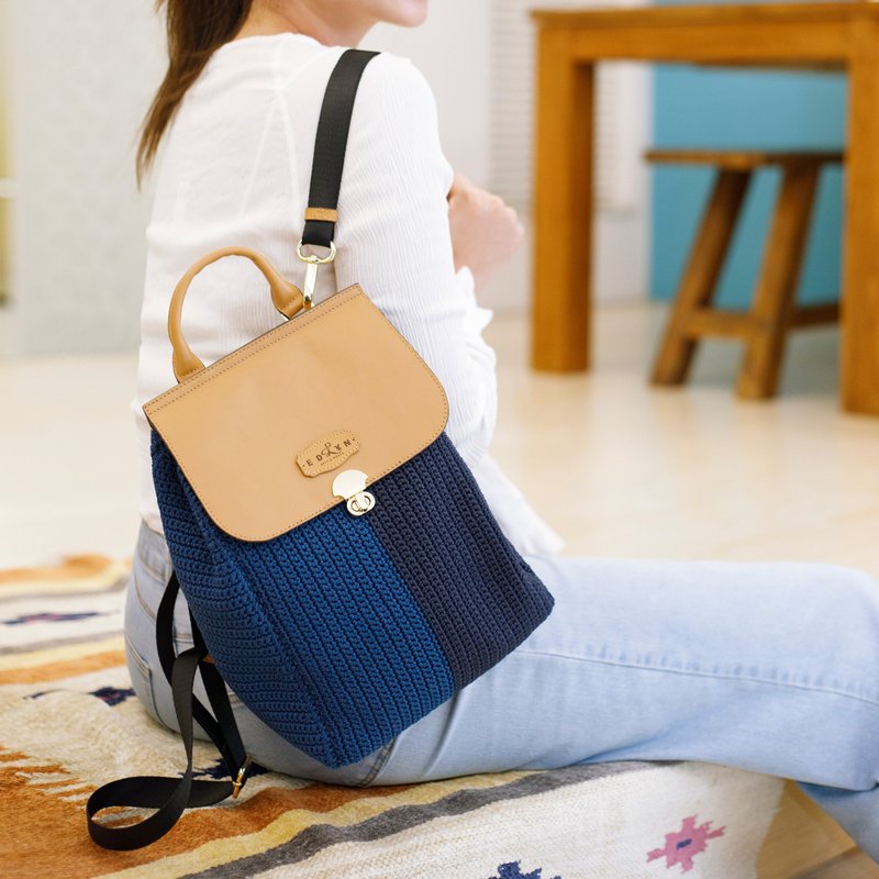 二色シトウ-バックパック - リュック・バックパック - ポリエステル ブルー