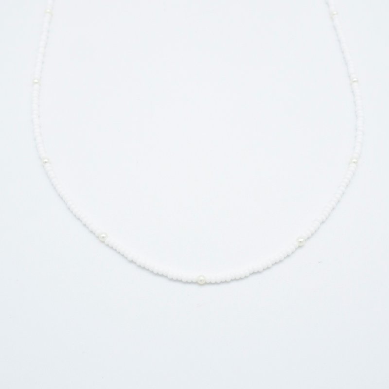小さな/小さな淡水真珠のネックレス - ネックレス - ガラス パープル
