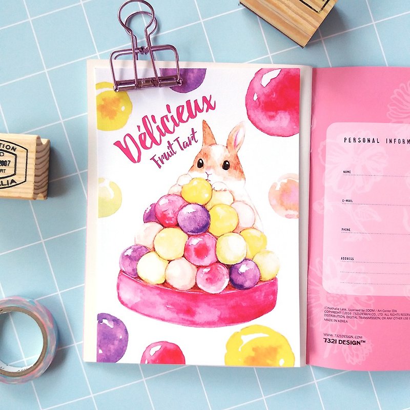 Bunny Fruit Tart Postcard - Cards & Postcards - Paper Pink