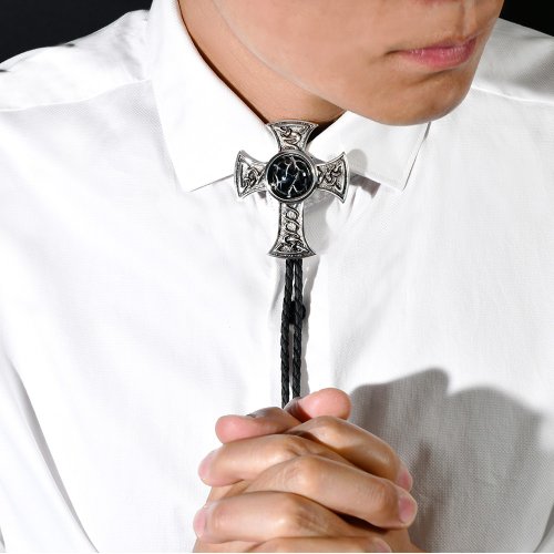 MF select 凱爾特結十字架 保羅領帶 Bolo Tie 真皮 皮革項鍊 皮繩領帶