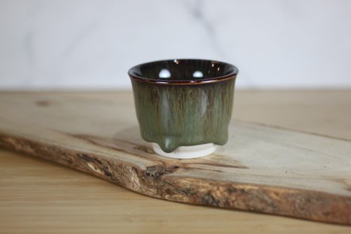 自然釉文創工作室 【母親節禮物】60ml 天目釉 日式手工小茶杯 葉政豪作品
