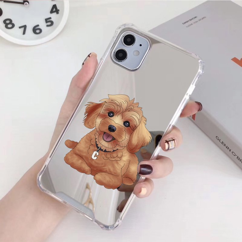 Custom Photo to Pet Cartoon Phone Case Dogs Cats Puppy Kitten iPhone 16 Pro Max - Phone Cases - Plastic Silver