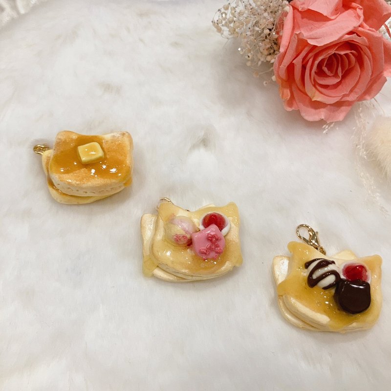 【Hanaya Dessert】Japanese Simulation Light Clay-Cat Ice Cream Muffin - Charms - Other Materials Orange