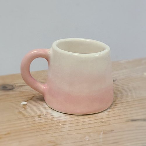 土鑄作坊 Tiki Uku Ceramics 粉紅富士山濃縮咖啡杯