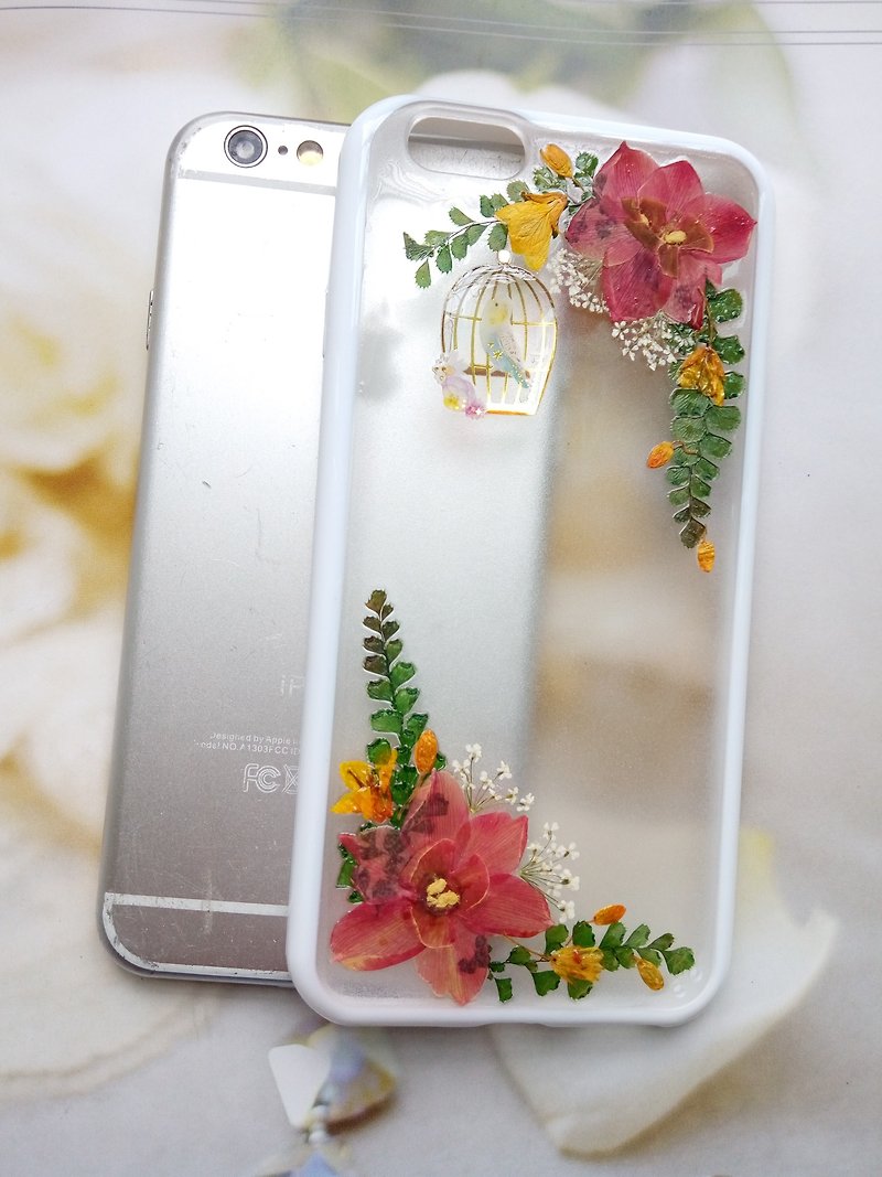 Handmade phone case, Pressed flowers phone case, iphone 6S, My Love - Phone Cases - Plastic 