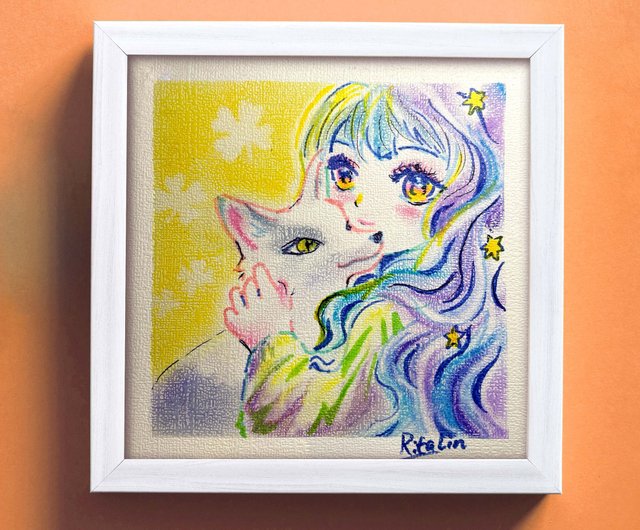 請関くにとし作品【水のある風景】 絵画 水彩画 パステル画