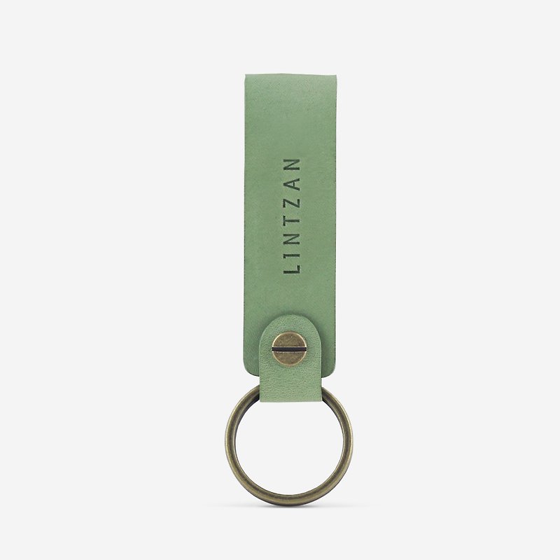 Leather Keyring -- Green New Green - Keychains - Genuine Leather Green