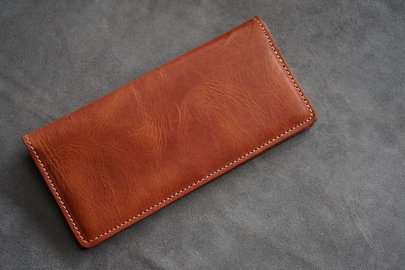 Long wallet(WAL008)(Tan) - Wallets - Genuine Leather 