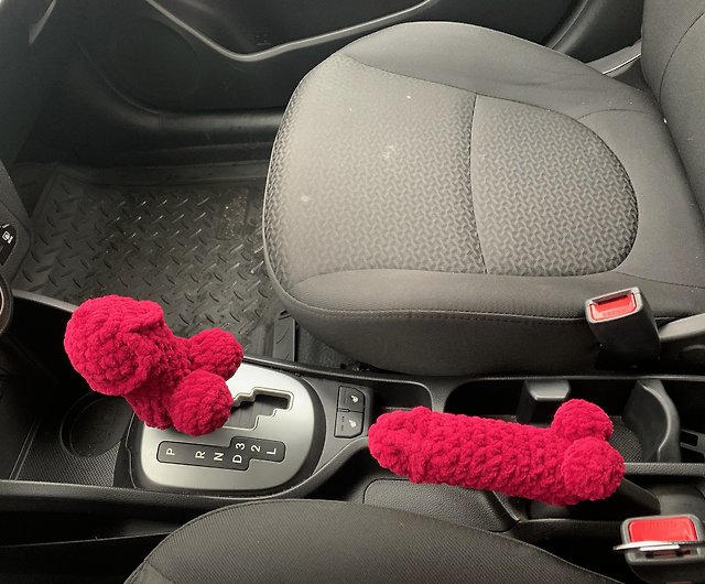 Car Shift Knob red & HandBrake Cover Penis, handmade cute car accessories -  設計館FunCrochetPattern 其他- Pinkoi