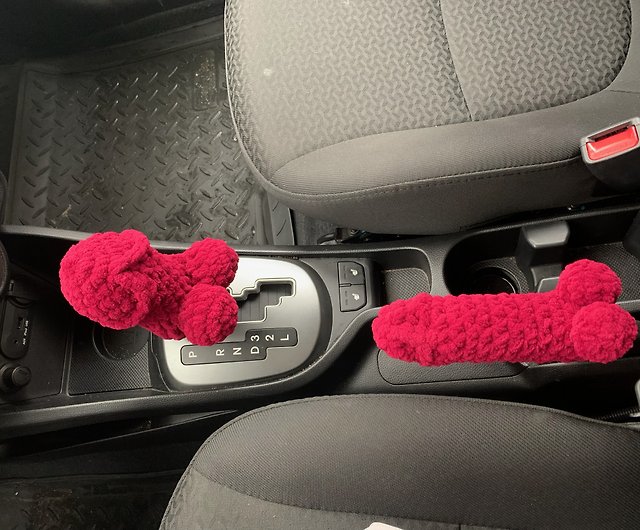 Car Shift Knob red & HandBrake Cover Penis, handmade cute car accessories -  Shop FunCrochetPattern Other - Pinkoi