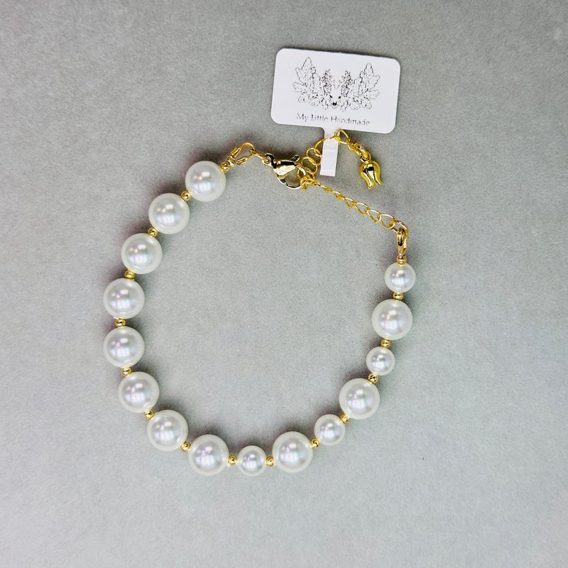 玻璃珍珠手鏈 JW53H-001 - 手鍊/手環 - 珍珠 多色