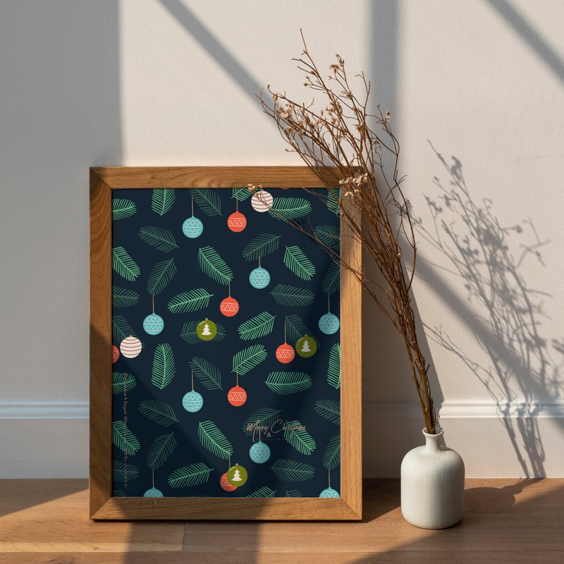 聖誕樹與燈【CM21011】洛可可草莓 卡片明信片含信封 - 卡片/明信片 - 紙 