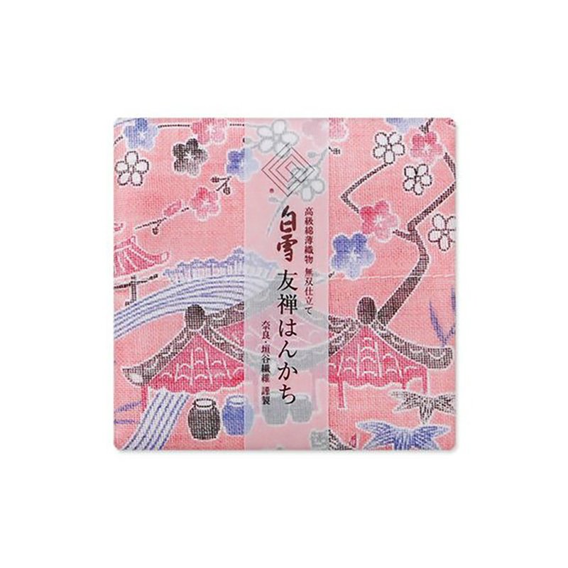 京友禪染手帕 / 琉球紅型 紅色 - 手帕 - 棉．麻 紅色
