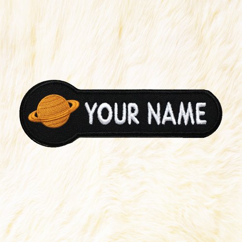 24PlanetsStudio Saturn Personalized Iron on Patch Your Name Your Text Buy 3 Get 1 Free