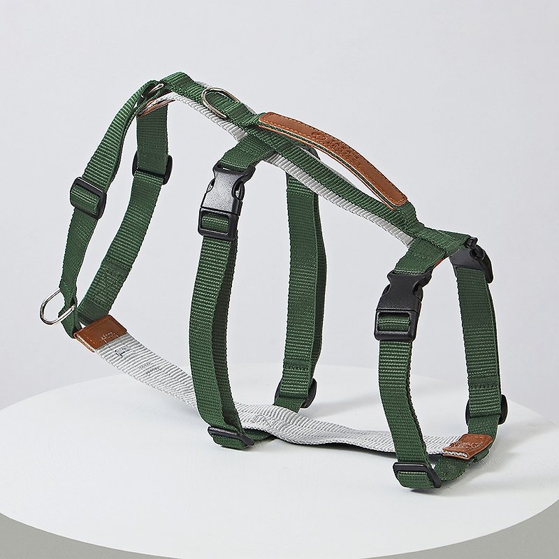 TAKA Classic Anti-breakaway Harness - Jungle Green - Collars & Leashes - Nylon 