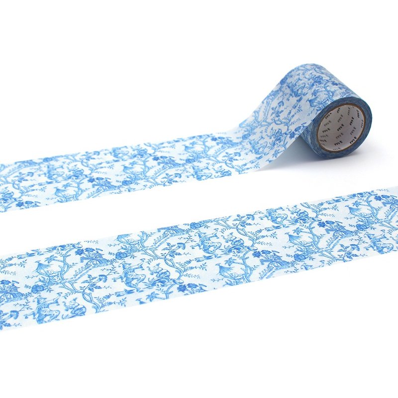 mt x Toile de Jouy 和紙膠帶 / 中國風 (MTTODJ01) / 法式印花 - 紙膠帶/和紙/PET - 紙 藍色