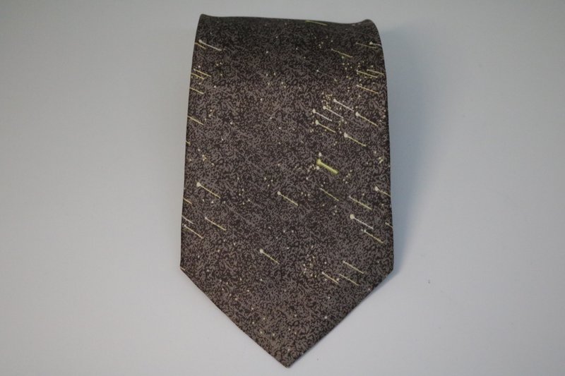 Brown meteor streaks across silk tie, casual art versatile tie - Ties & Tie Clips - Silk Brown