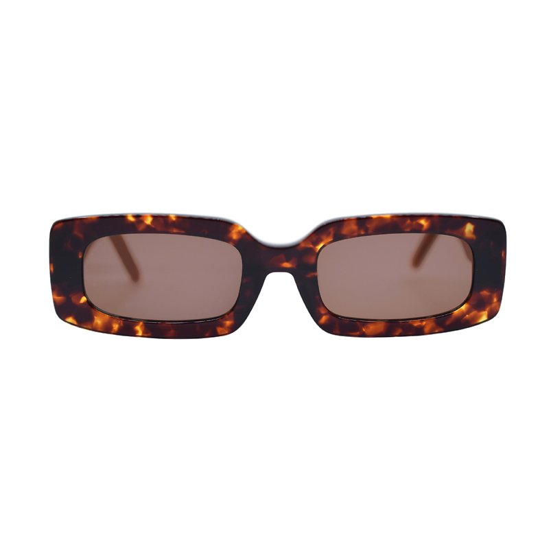 Miro Piazza fashionable art sunglasses - BUBBLE GUM tea tortoise shell - แว่นกันแดด - วัสดุอื่นๆ สีนำ้ตาล