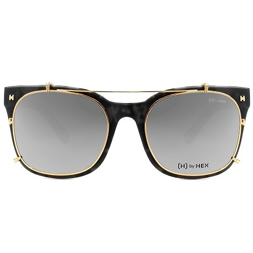 HEX Eyewear 光學眼鏡配前掛式墨鏡 | 太陽眼鏡 | 黑色造型 | 台灣製造 | 膠框