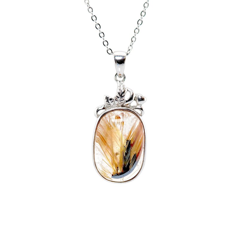 Polygram jewelry-natural titanium crystal pendant - สร้อยคอ - คริสตัล 