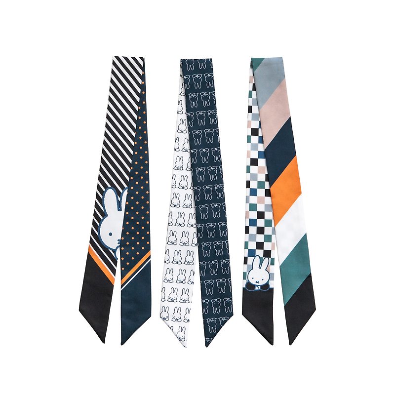 【Pinkoi x miffy】ミッフィー ミニスカーフ 3枚セット  │【限定販売】 - スカーフ - その他の化学繊維 