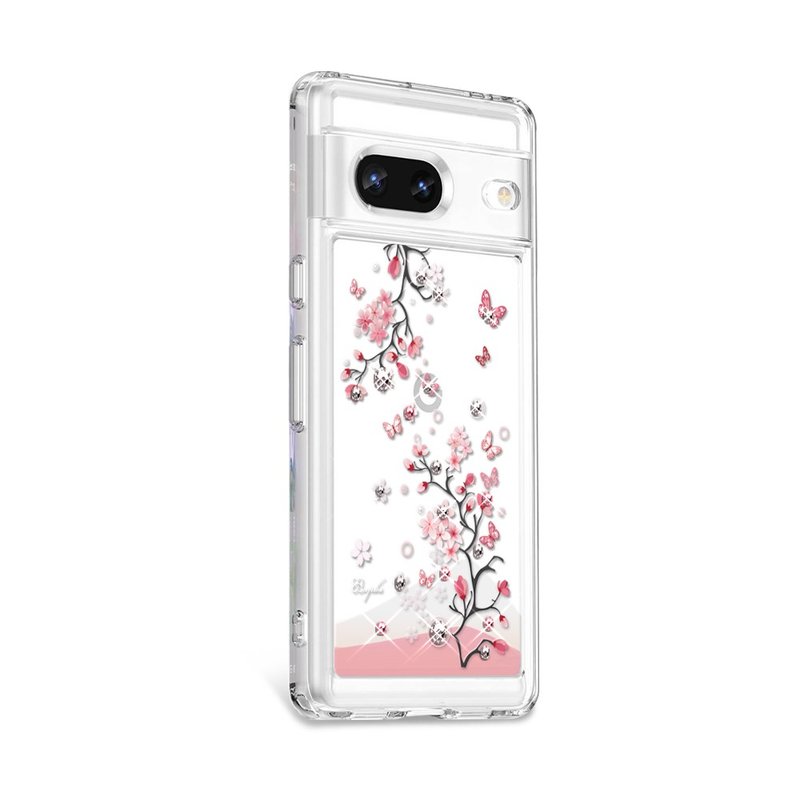 Google Pixel 9/8/7系列 防震雙料水晶彩鑽手機殼-日本櫻 - 手機殼/手機套 - 其他材質 多色