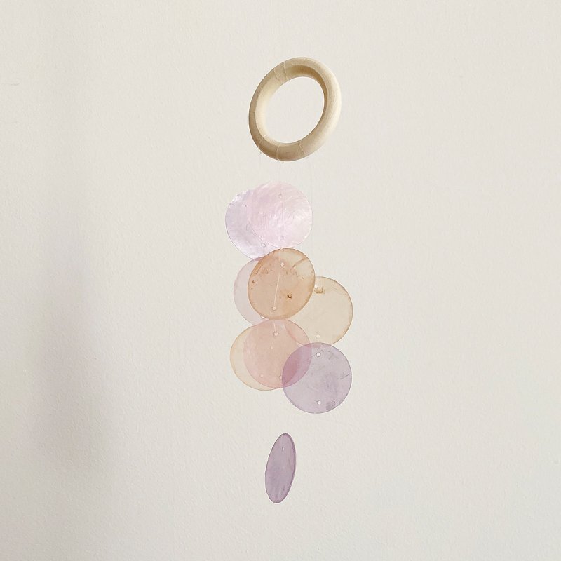 DIY-KIT| Italian stationery-Sunshine-Circle(S)| Shell Wind Chime Mobile | #0-451 - 其他 - 貝殼 粉紅色
