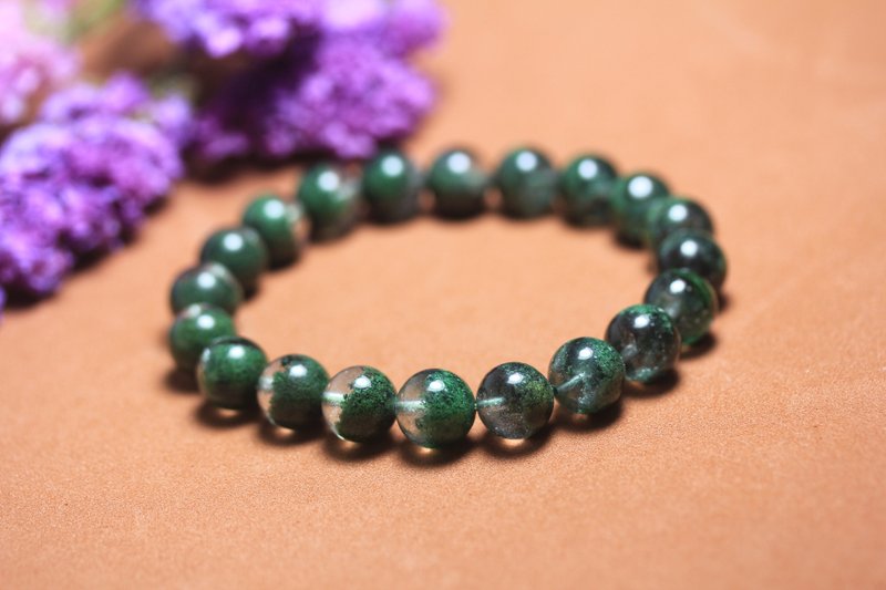 [Forest] Bracelet for men and women, natural green ghost crystal bracelet for the year of the dragon, gift for the year of birth - Bracelets - Jade Green