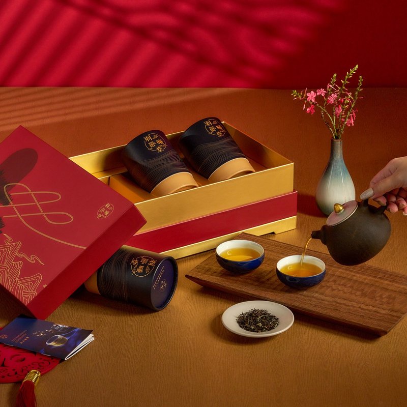 [New Year Tea Gift Box] Songyan Gift Box-State Banquet International Award-winning Star-Reaching Taiwan Tea Gift Box - Tea - Fresh Ingredients Red