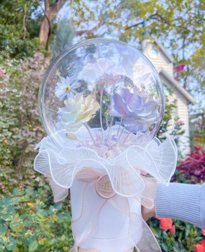 Fantasy Glass Ball Memorial Day Gift Birthday Gift Valentine's Day Gift Dried Flower Immortal Flower - ช่อดอกไม้แห้ง - พืช/ดอกไม้ หลากหลายสี