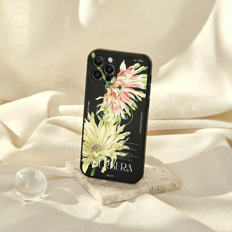 浪花花藝暖陽捲邊菊純色矽膠iPhone手機殼 - 手機殼/手機套 - 矽膠 多色