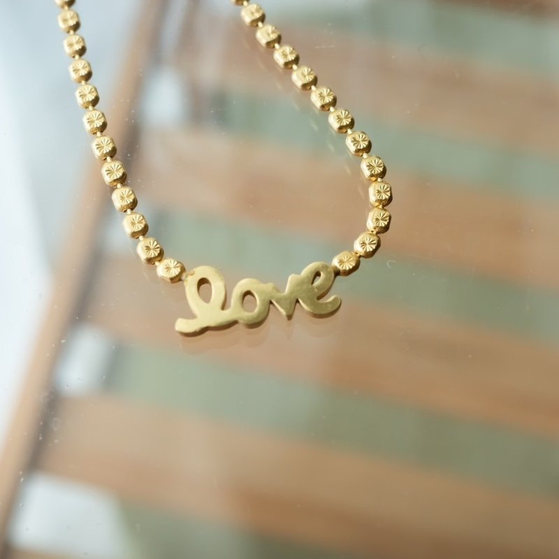 To Love necklace - สร้อยคอ - วัสดุอื่นๆ สีทอง