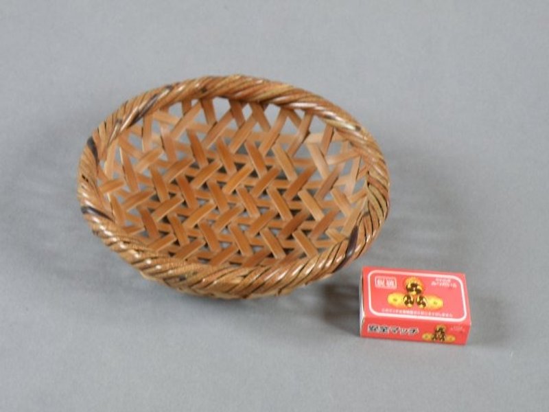 麻の葉編み　小籠 - 小皿 - 竹製 ブラウン