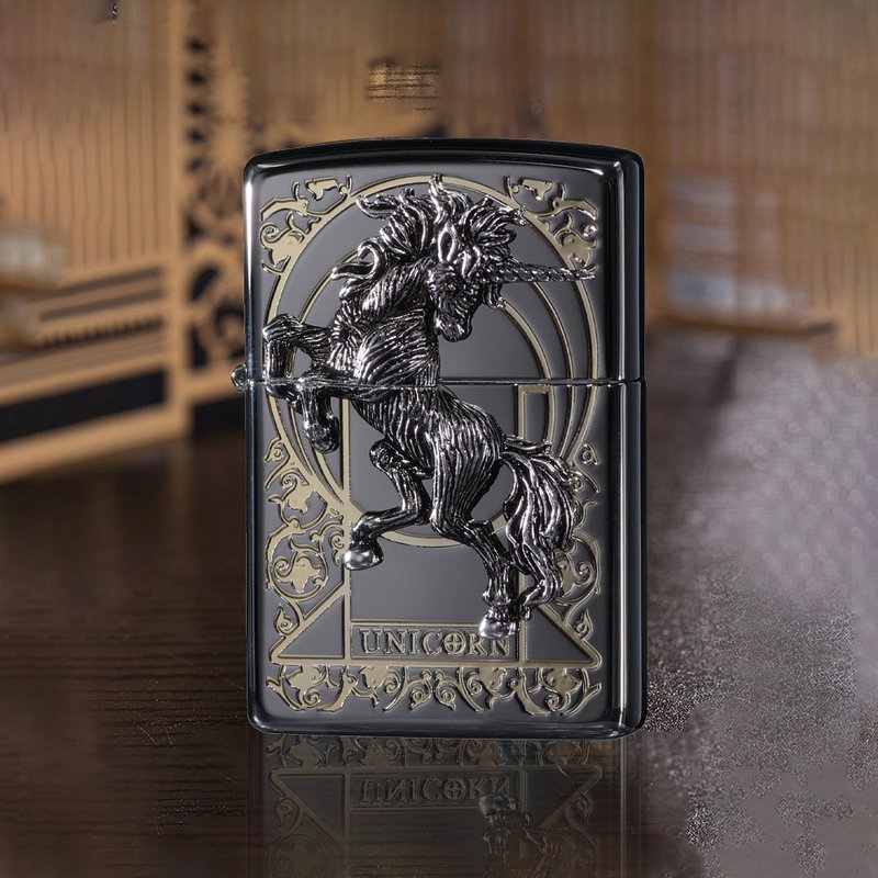 【ZIPPO官方旗艦店】尊爵獨角獸(黑色)防風打火機 ZA-1-32B - 其他 - 銅/黃銅 黑色