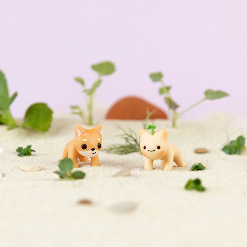 Shiba | Dog Earrings  - Handmade Jewelry, Polymer Clay, NFT Collection - Earrings & Clip-ons - Clay Orange
