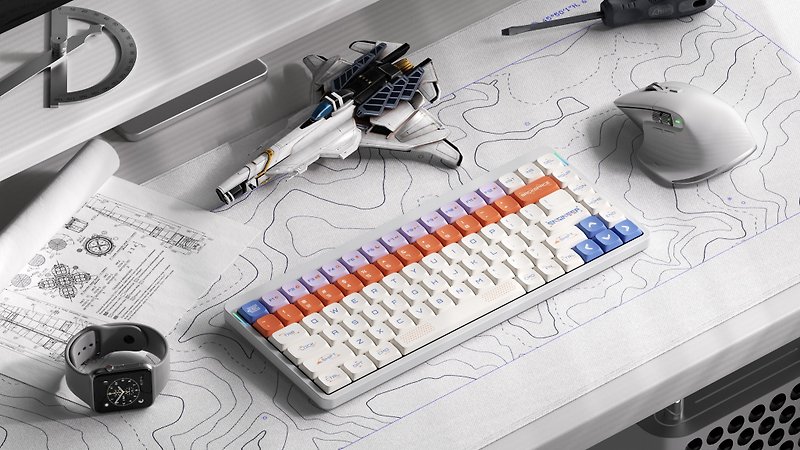 Air60/75/96 Universe Engineer PBT five-sided sublimation mechanical keyboard keycaps - Computer Accessories - Other Materials 