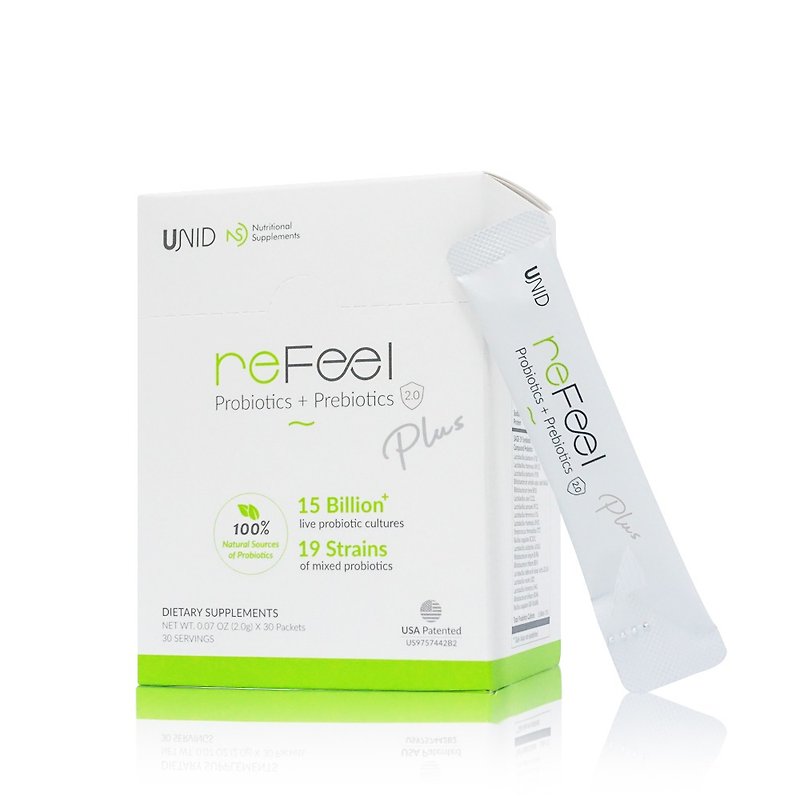reFeel 2.0 Probiotics + Prebiotics Plus - Health Foods - Other Materials Green