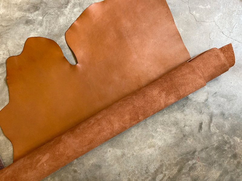 Additional leather color options - Korean tumbled chrome tanned cowhide Chrome Tanned MADE IN Korea - เครื่องหนัง - หนังแท้ สีนำ้ตาล