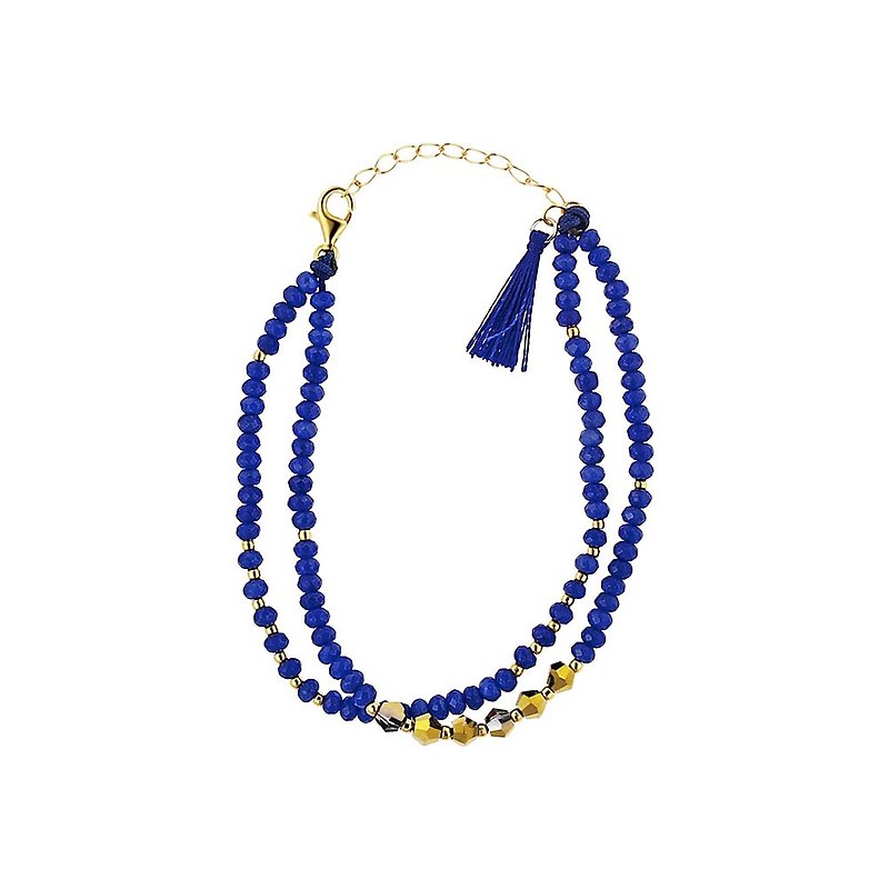 Blue Sea Legend Tassel Bracelet - Bracelets - Gemstone Blue