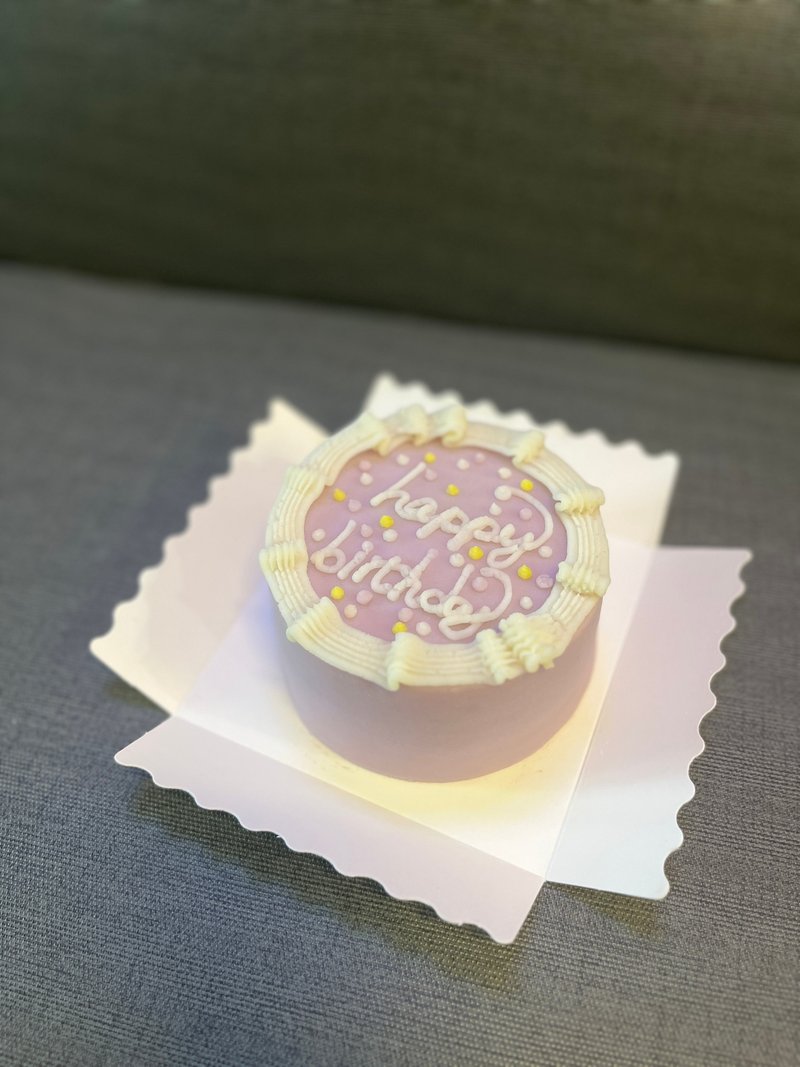 限自取 三日前預定 巴克叔叔 4吋簡約粉紫 寵物蛋糕 狗狗蛋糕 - 寵物零食/肉乾 - 新鮮食材 紫色