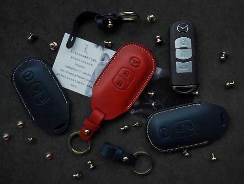 Customized Handmade Leather Mazda Car key Case.Car Key Cover/Holder,Gift - Shop  pixiakepxk Keychains - Pinkoi