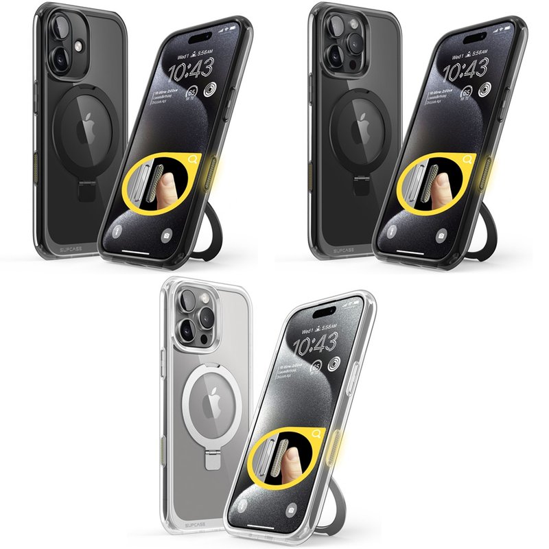 SUPCASE iPhone 16系列 UB Mag Stand 磁吸支架軍規殼(含相機鍵) - 手機殼/手機套 - 塑膠 多色