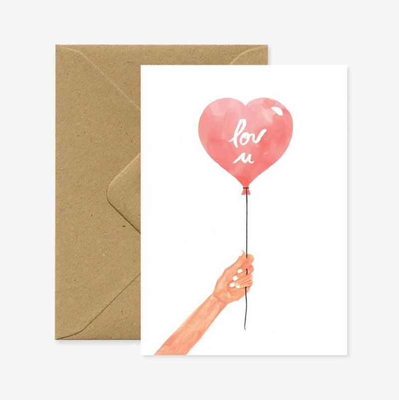 Love balloon universal card - Cards & Postcards - Paper 